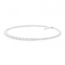 Colier perle naturale albe si argint 45 cm DiAmanti 214-32-G (Argint 925‰ 0,65 g.)
